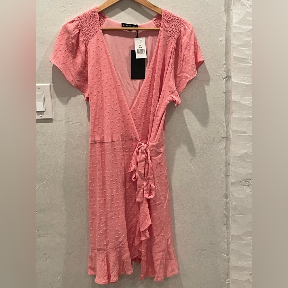 Gibsonlook Blush Pink Wrap Dress